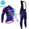 Homme Tenue Cycliste Manches Longues et Collant à Bretelles Hiver Thermal Fleece Israel 2023